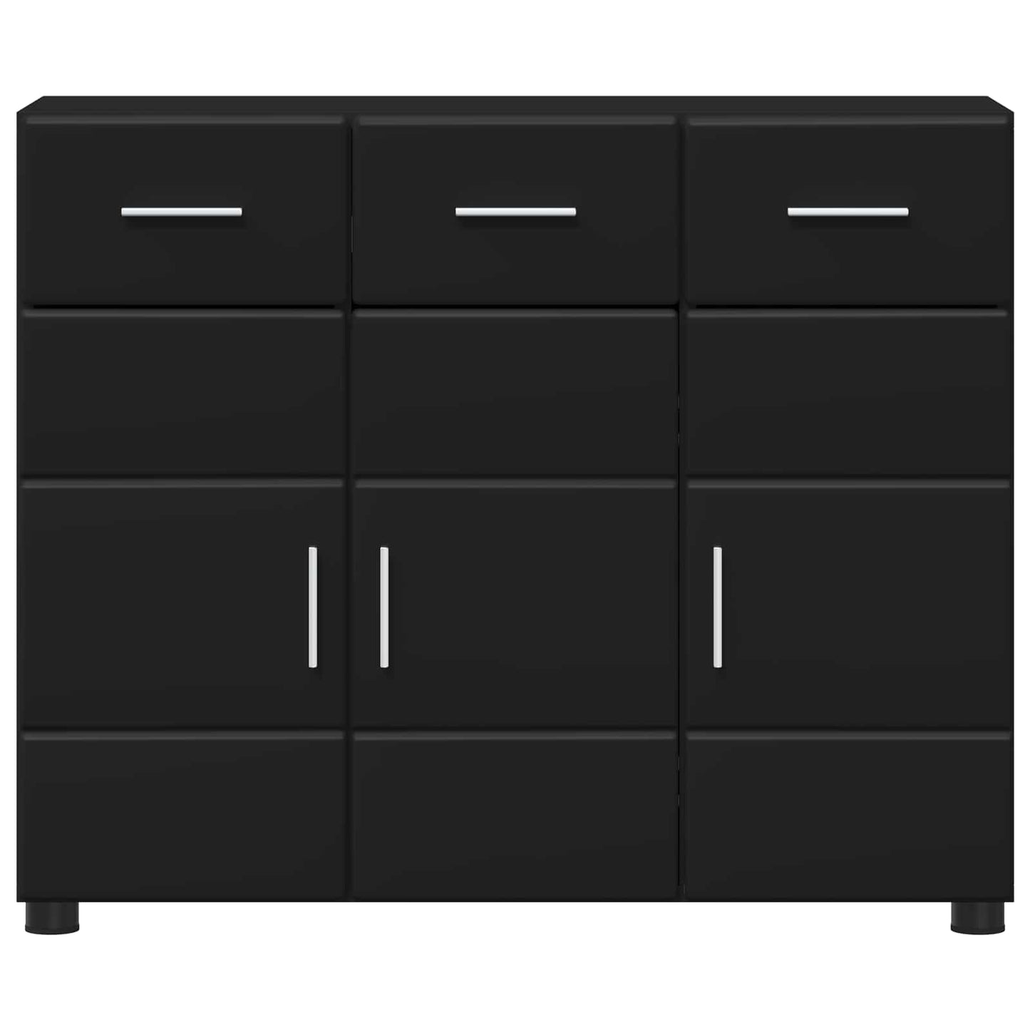 Sideboard FLORIN 88,5 x 30,5 x 73 cm Schwarz Holzwerkstoff