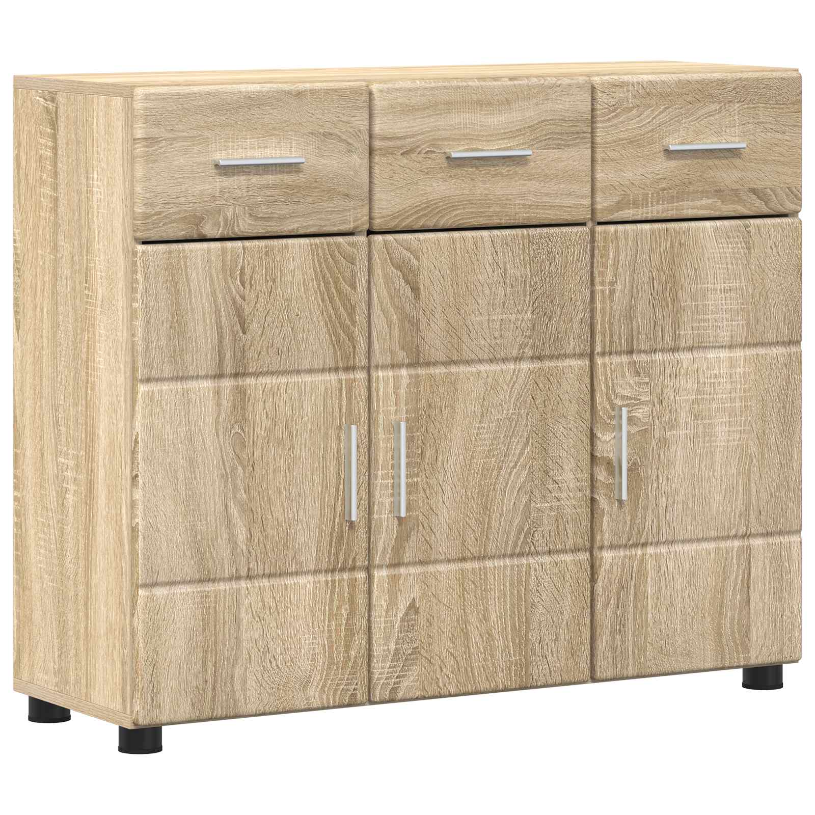 Sideboard FLORIN 88,5 x 30,5 x 73 cm Sonoma-Eiche Holzwerkstoff
