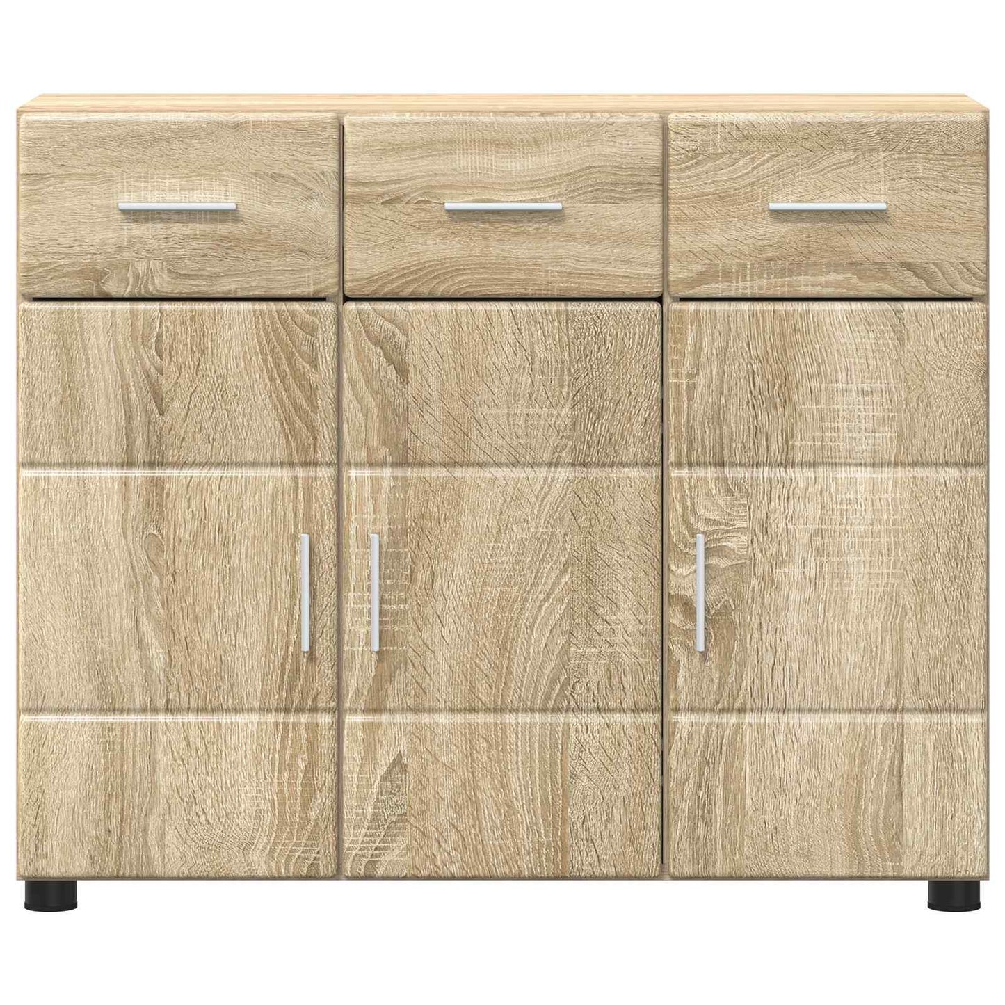 Sideboard FLORIN 88,5 x 30,5 x 73 cm Sonoma-Eiche Holzwerkstoff