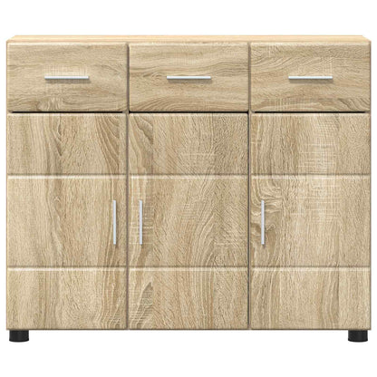 Sideboard FLORIN 88,5 x 30,5 x 73 cm Sonoma-Eiche Holzwerkstoff