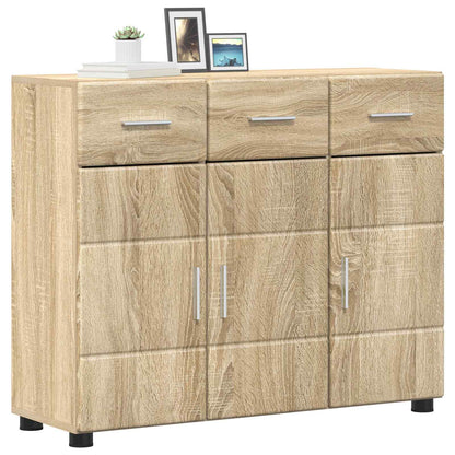 Sideboard FLORIN 88,5 x 30,5 x 73 cm Sonoma-Eiche Holzwerkstoff