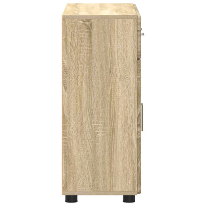 Sideboard FLORIN 88,5 x 30,5 x 73 cm Sonoma-Eiche Holzwerkstoff