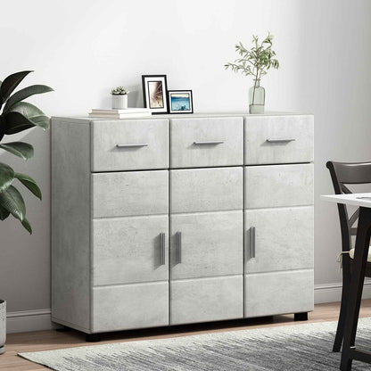 Sideboard FLORIN 88,5 x 30,5 x 73 cm Beton Grau Holzwerkstoff