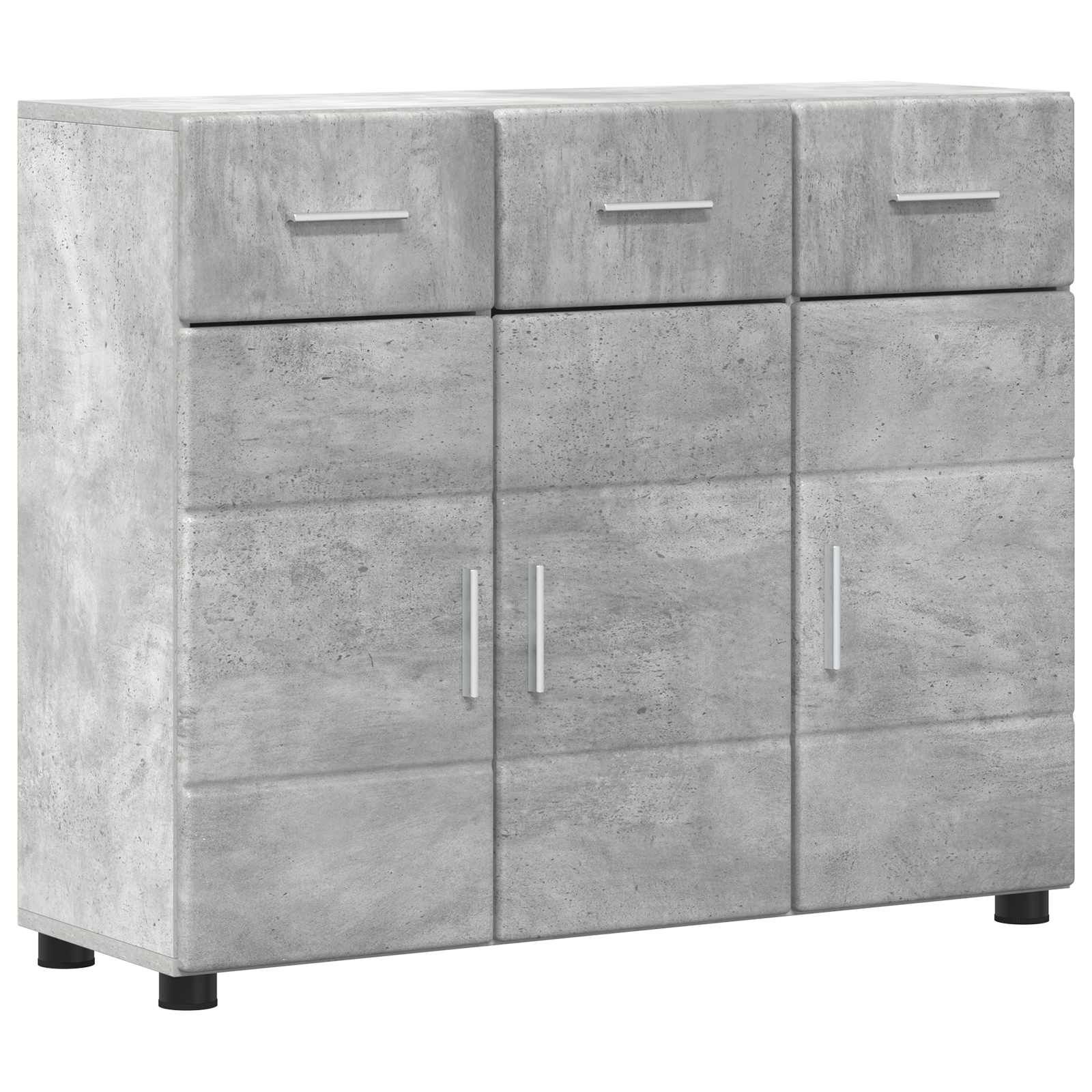 Sideboard FLORIN 88,5 x 30,5 x 73 cm Beton Grau Holzwerkstoff