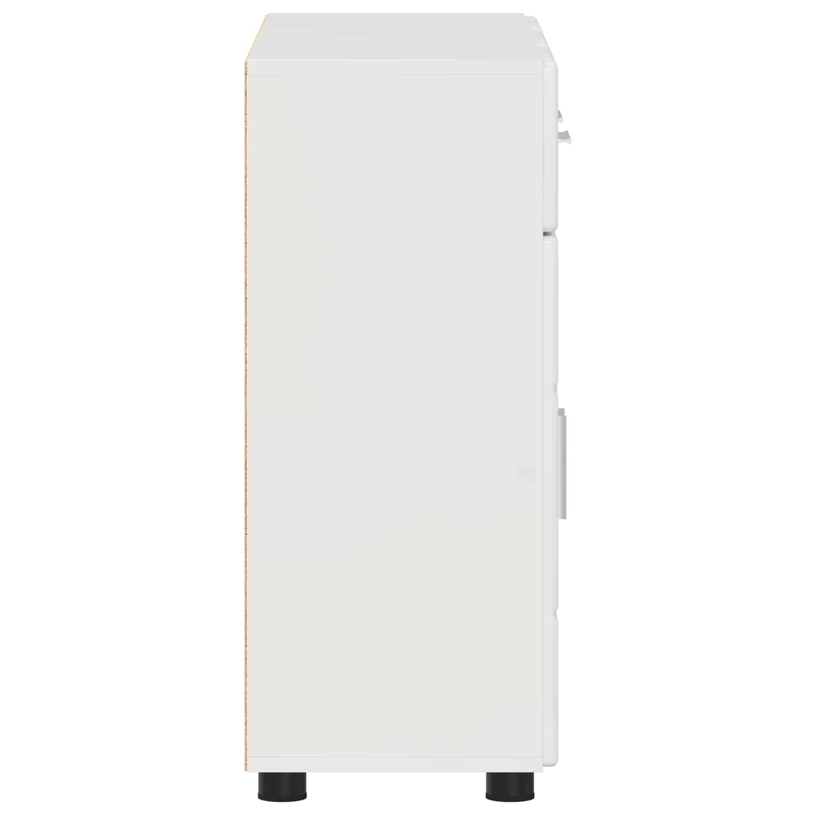 Sideboard FLORIN 88,5 x 30,5 x 73 cm Hochglanz Weiß