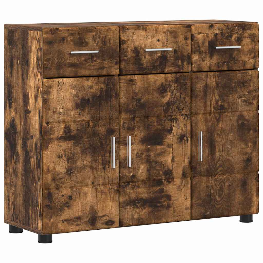 Sideboard FLORIN 88,5 x 30,5 x 73 cm Geräucherte Eiche