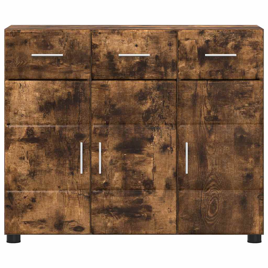 Sideboard FLORIN 88,5 x 30,5 x 73 cm Geräucherte Eiche