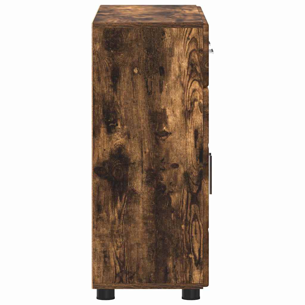 Sideboard FLORIN 88,5 x 30,5 x 73 cm Geräucherte Eiche
