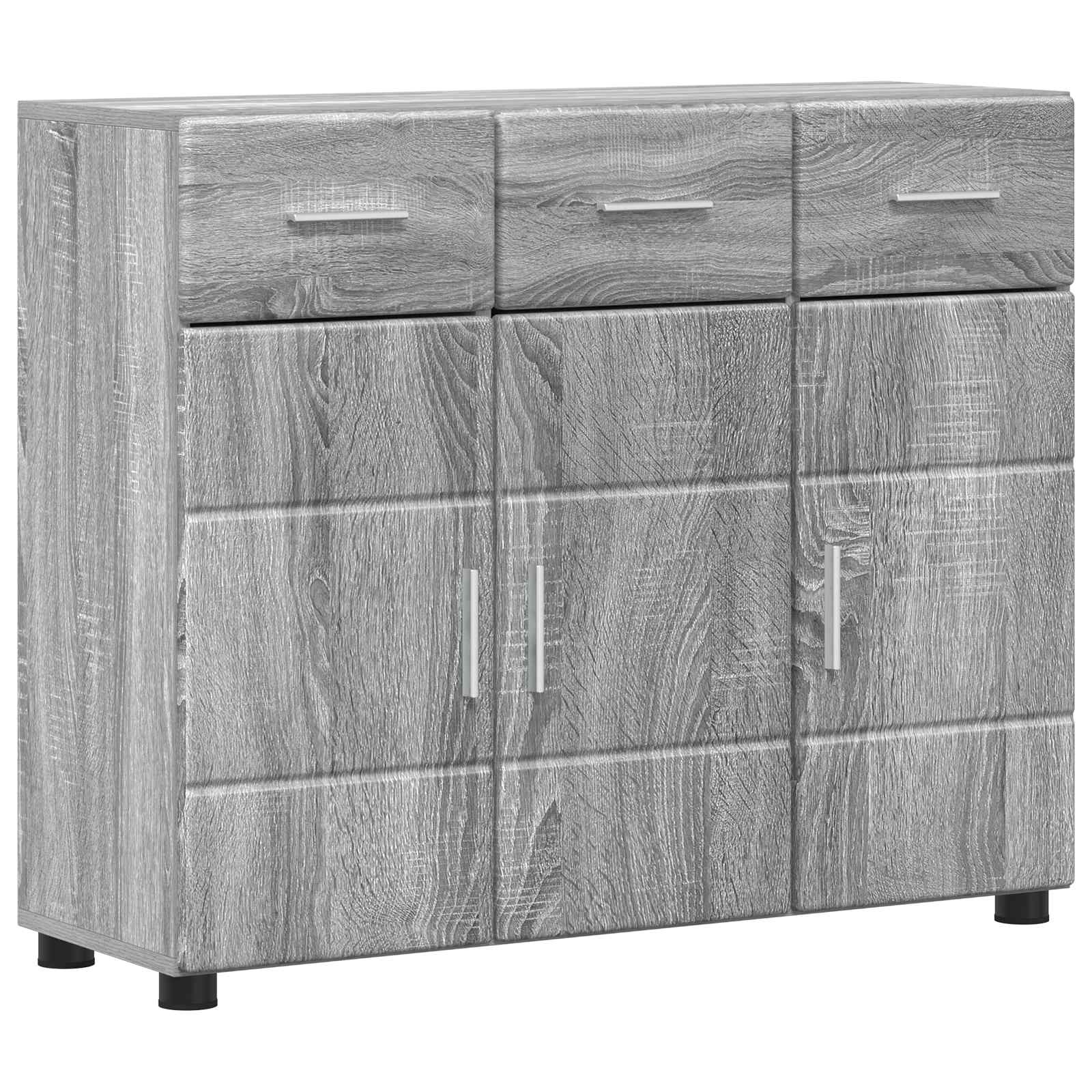 Sideboard FLORIN 88,5 x 30,5 x 73 cm Graues Sonoma