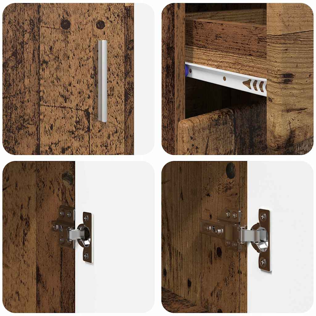 Sideboard FLORIN 88,5 x 30,5 x 73 cm Altholz Holzwerkstoff