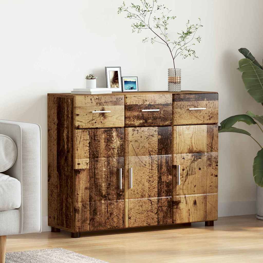 Sideboard FLORIN 88,5 x 30,5 x 73 cm Altholz Holzwerkstoff