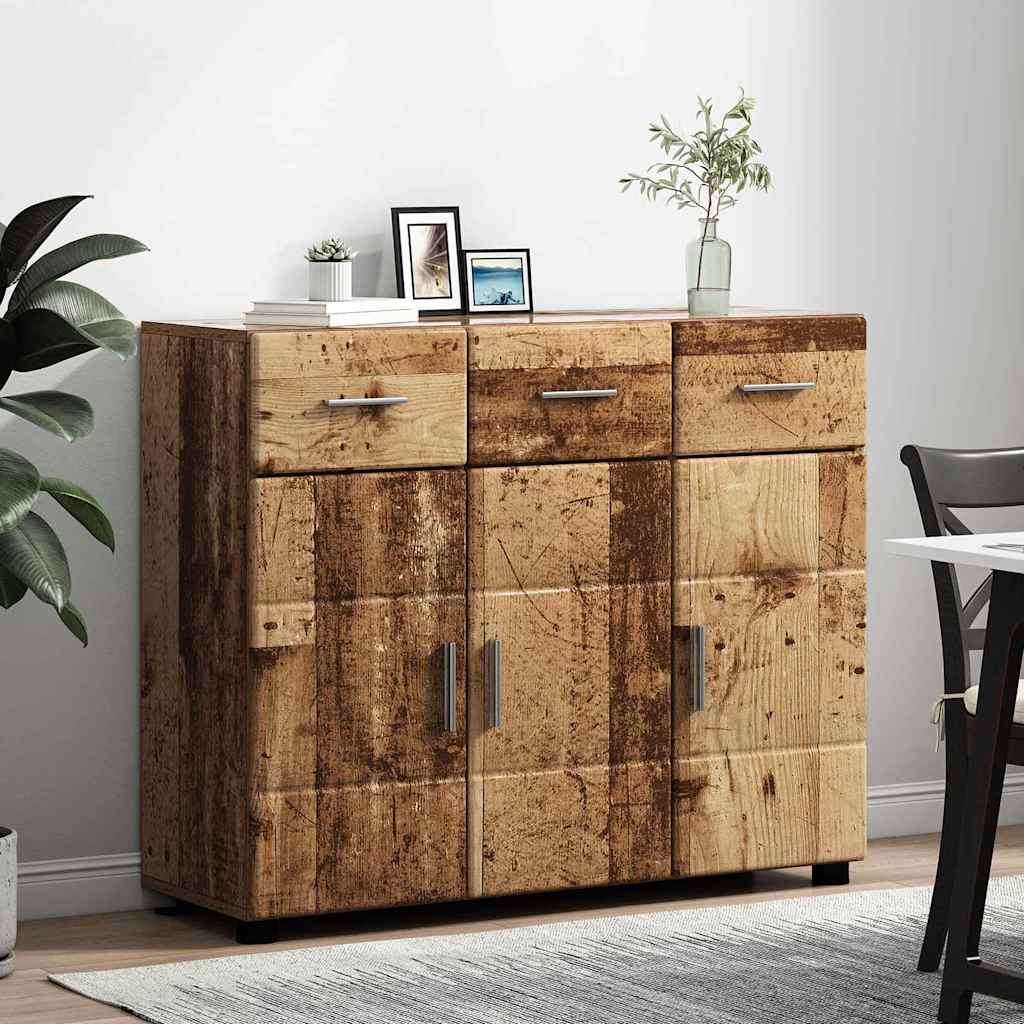 Sideboard FLORIN 88,5 x 30,5 x 73 cm Altholz Holzwerkstoff