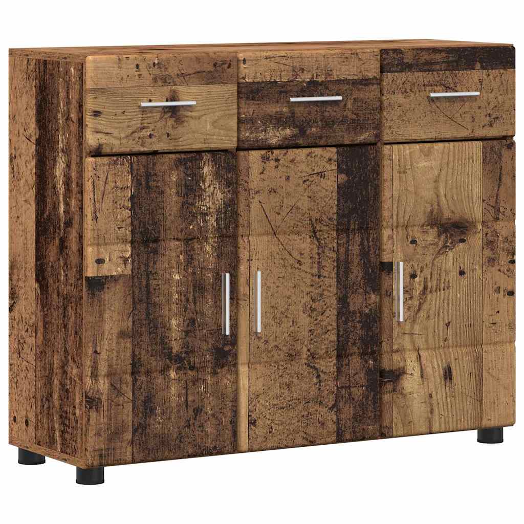Sideboard FLORIN 88,5 x 30,5 x 73 cm Altholz Holzwerkstoff