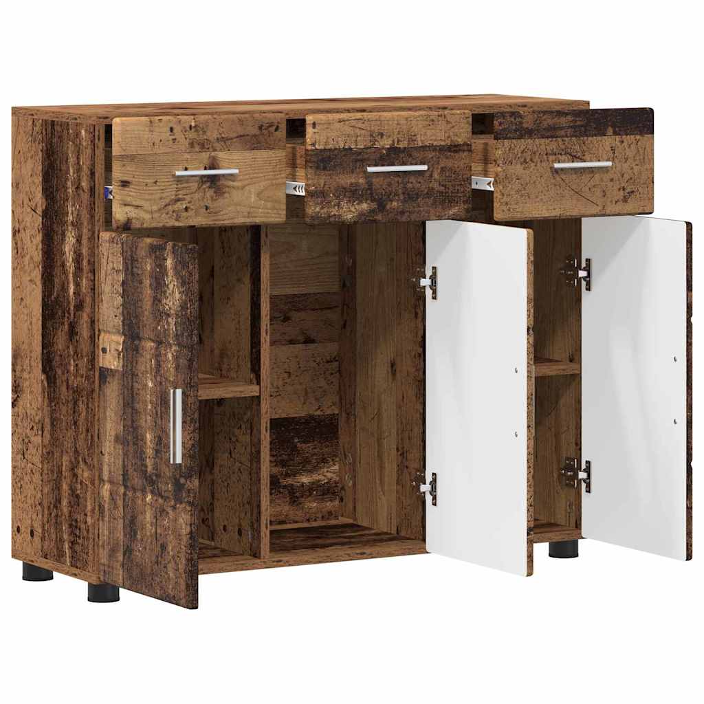 Sideboard FLORIN 88,5 x 30,5 x 73 cm Altholz Holzwerkstoff