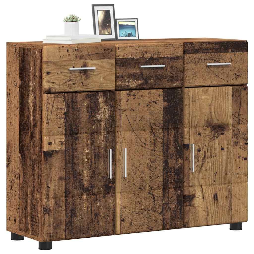 Sideboard FLORIN 88,5 x 30,5 x 73 cm Altholz Holzwerkstoff