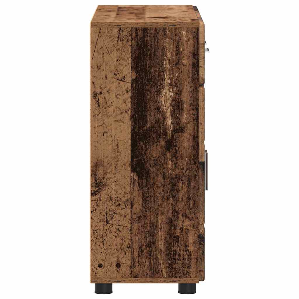 Sideboard FLORIN 88,5 x 30,5 x 73 cm Altholz Holzwerkstoff