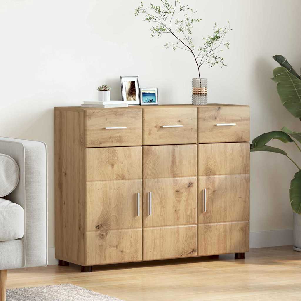 Sideboard FLORIN 88,5 x 30,5 x 73 cm Artisan-Eiche