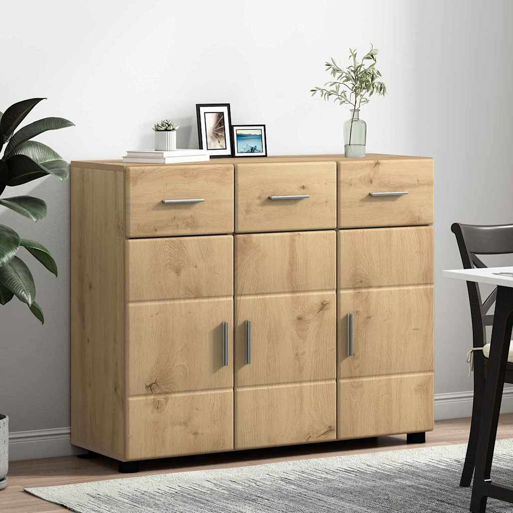 Sideboard FLORIN 88,5 x 30,5 x 73 cm Artisan-Eiche