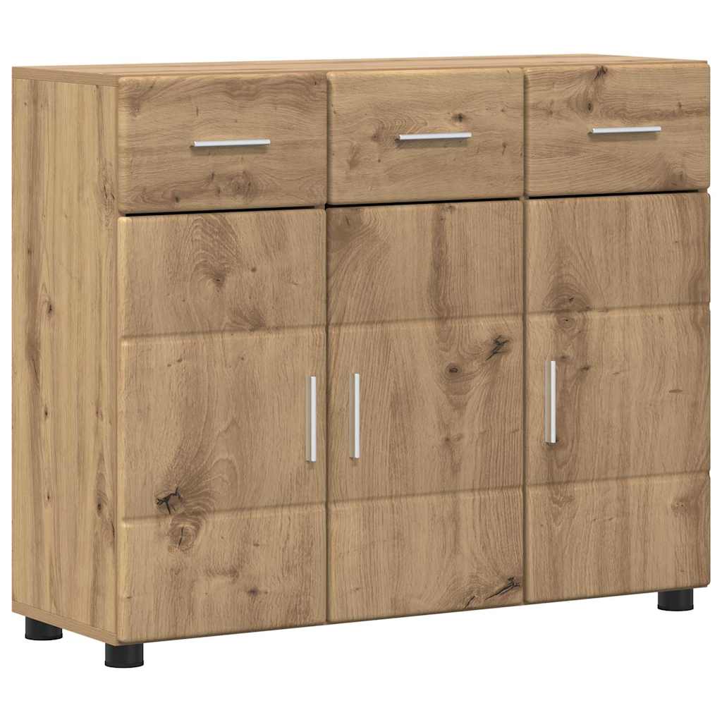 Sideboard FLORIN 88,5 x 30,5 x 73 cm Artisan-Eiche