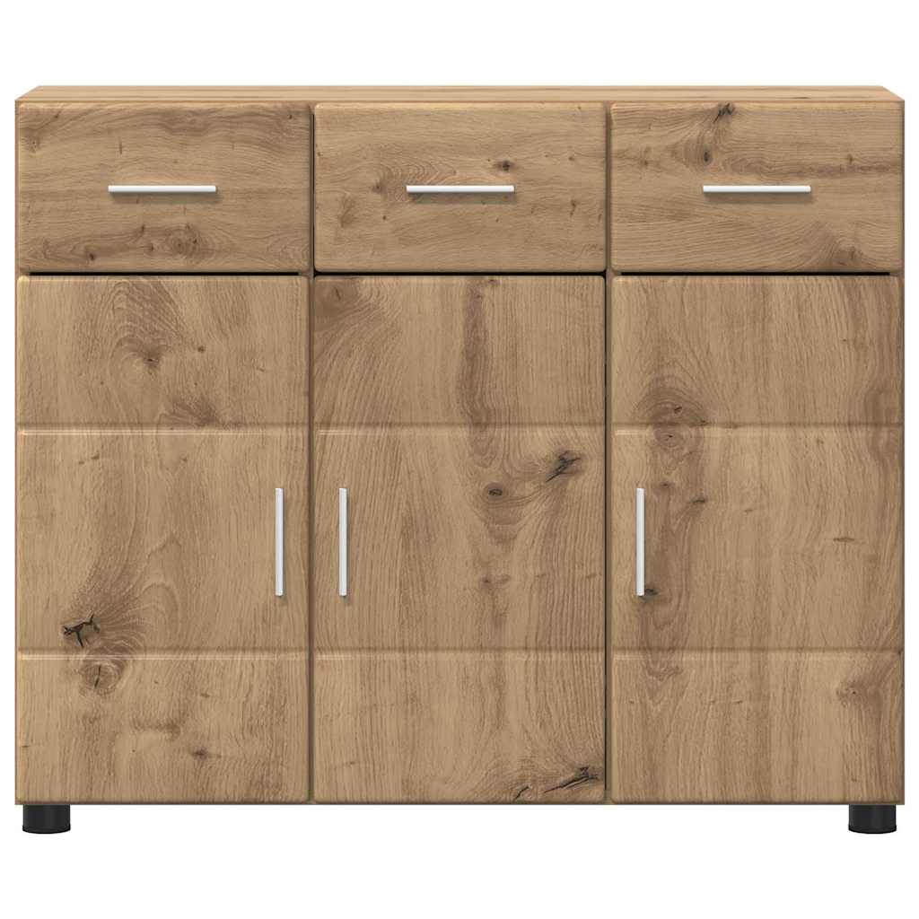 Sideboard FLORIN 88,5 x 30,5 x 73 cm Artisan-Eiche