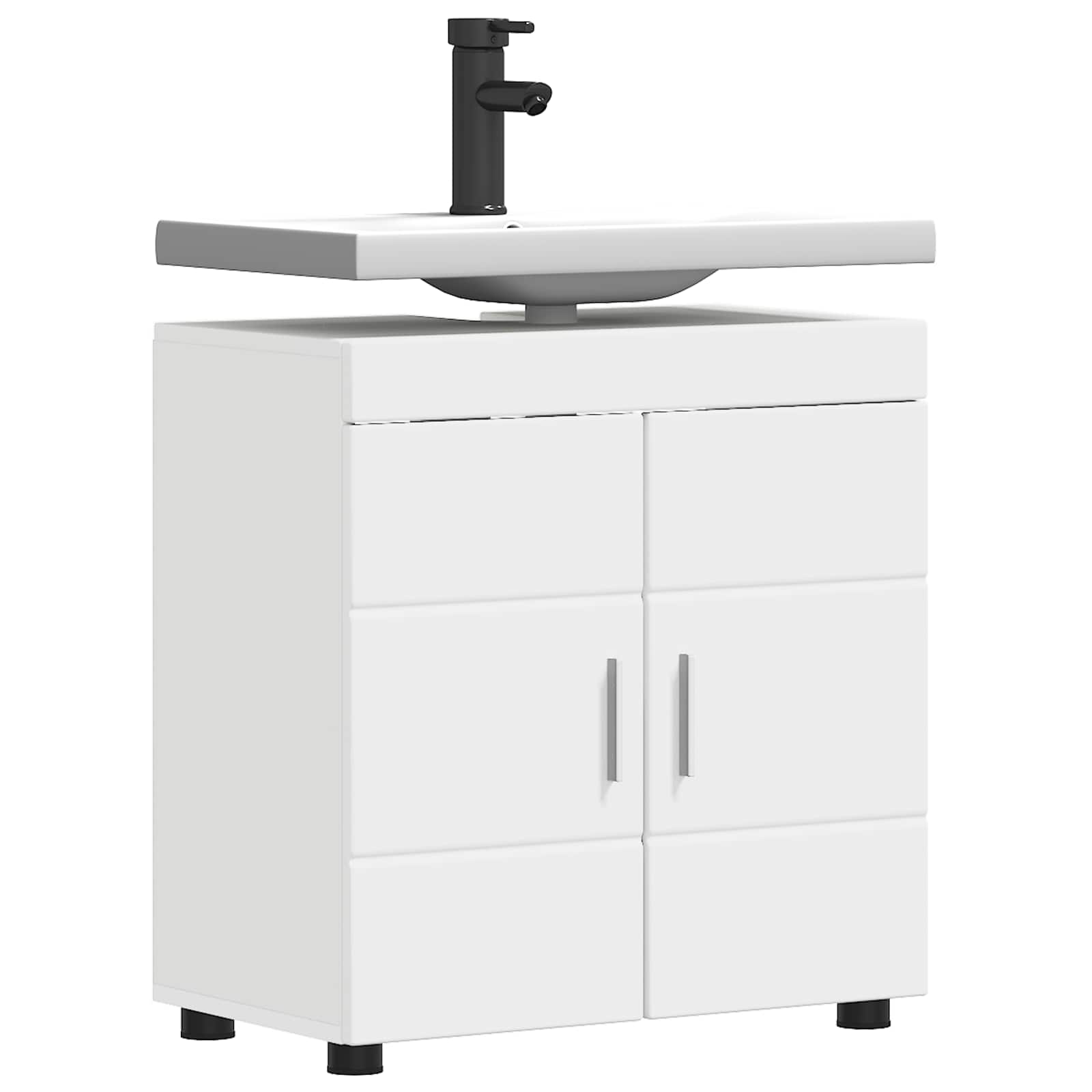 Badezimmerschrank-Set TULUM Weiß 60 x 34 x 63 cm Holzwerkstoff