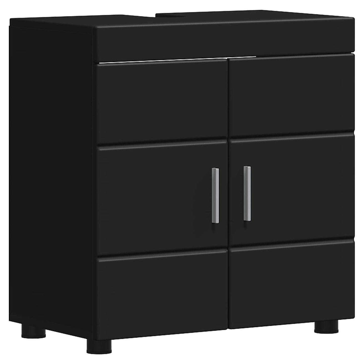 Badezimmerschrank-Set TULUM Schwarz 60 x 34 x 63 cm