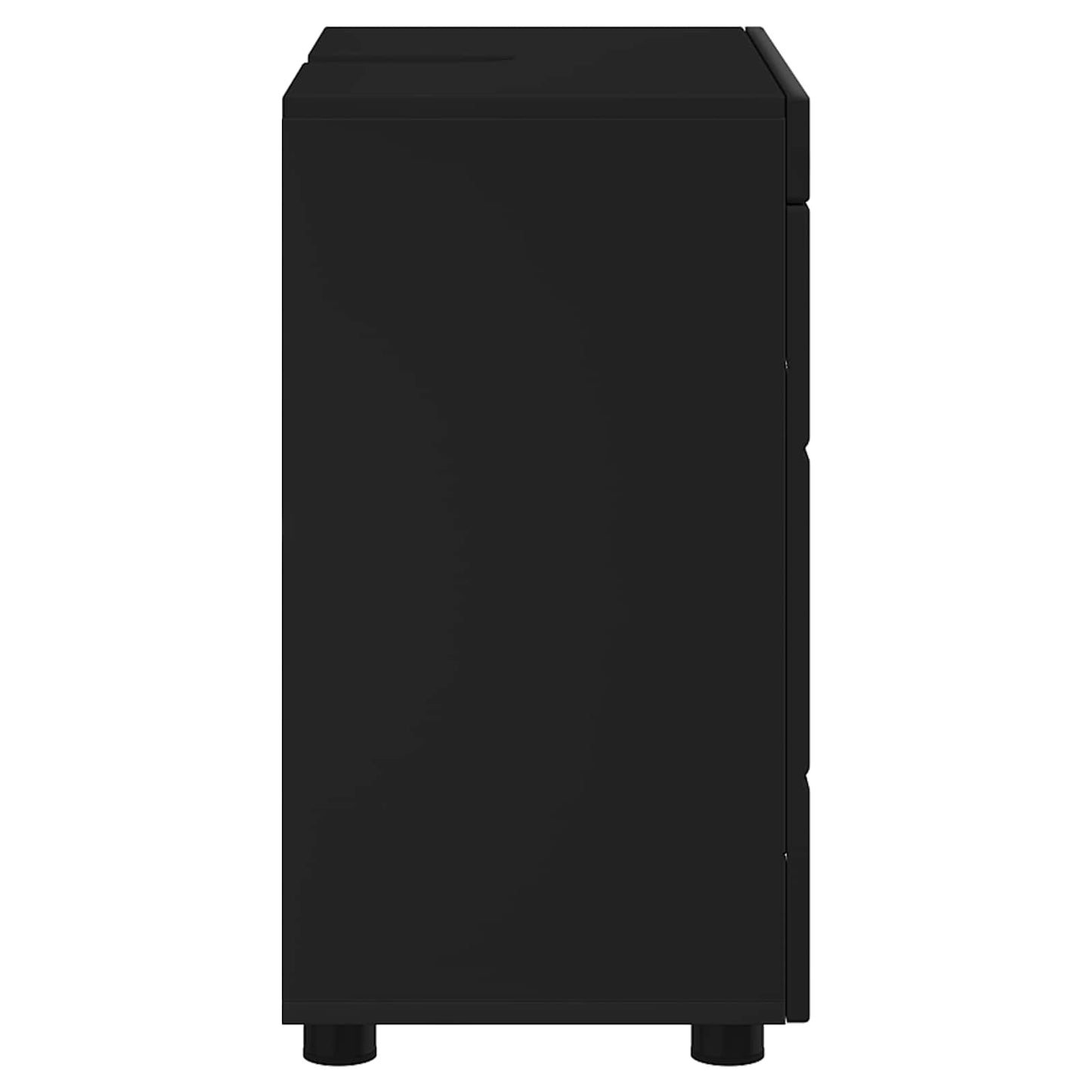 Badezimmerschrank-Set TULUM Schwarz 60 x 34 x 63 cm
