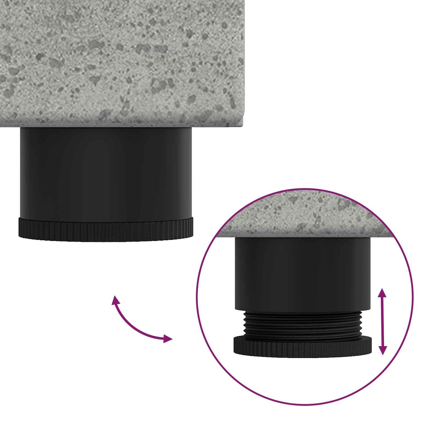 Badezimmerschrank-Set TULUM Beton Grau 60 x 34 x 63 cm