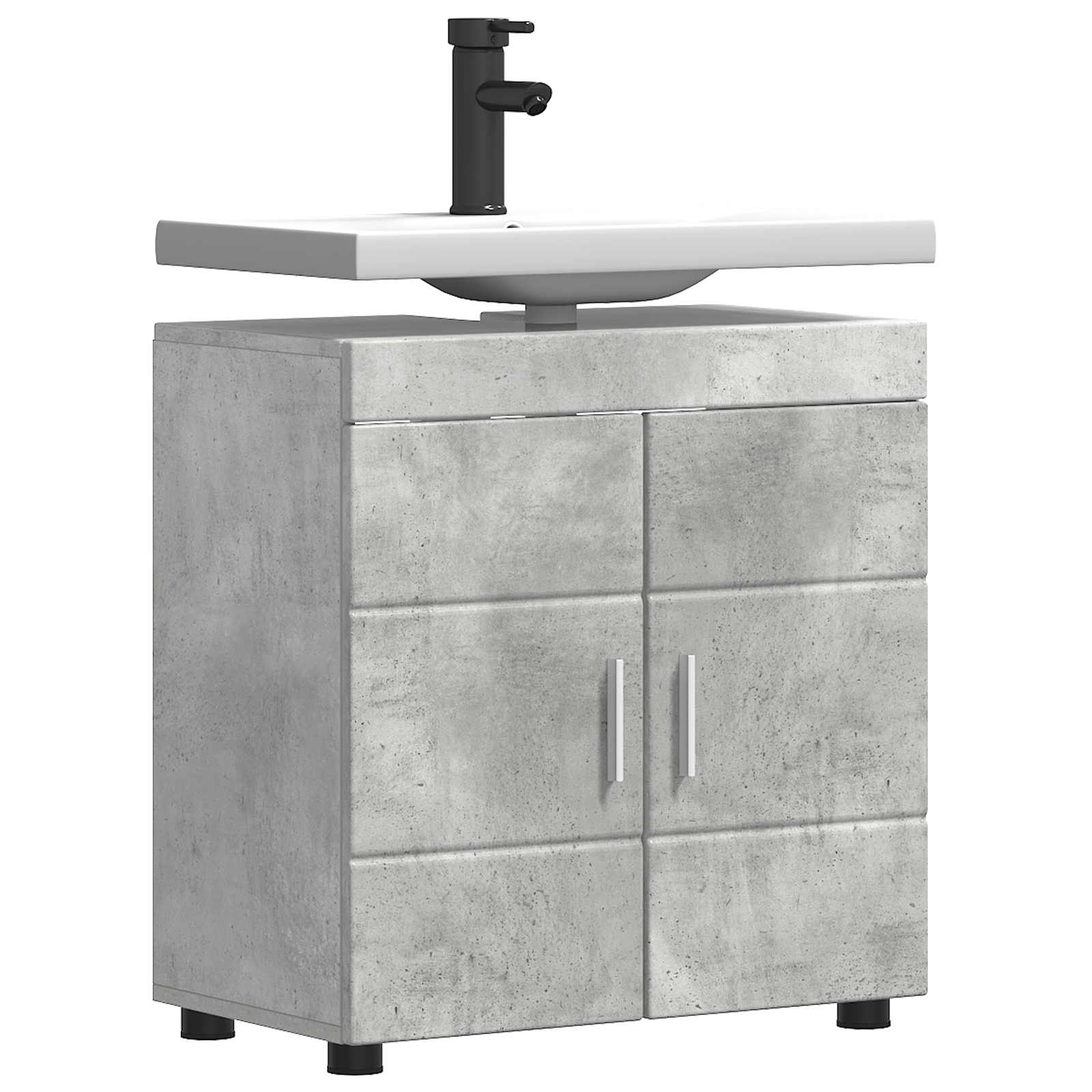 Badezimmerschrank-Set TULUM Beton Grau 60 x 34 x 63 cm