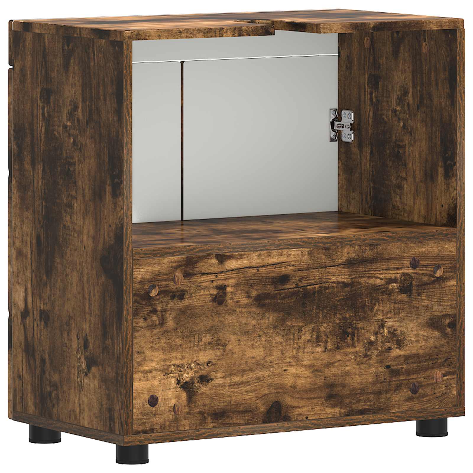 Badezimmerschrank-Set TULUM Geräucherte Eiche 60 x 34 x 63 cm