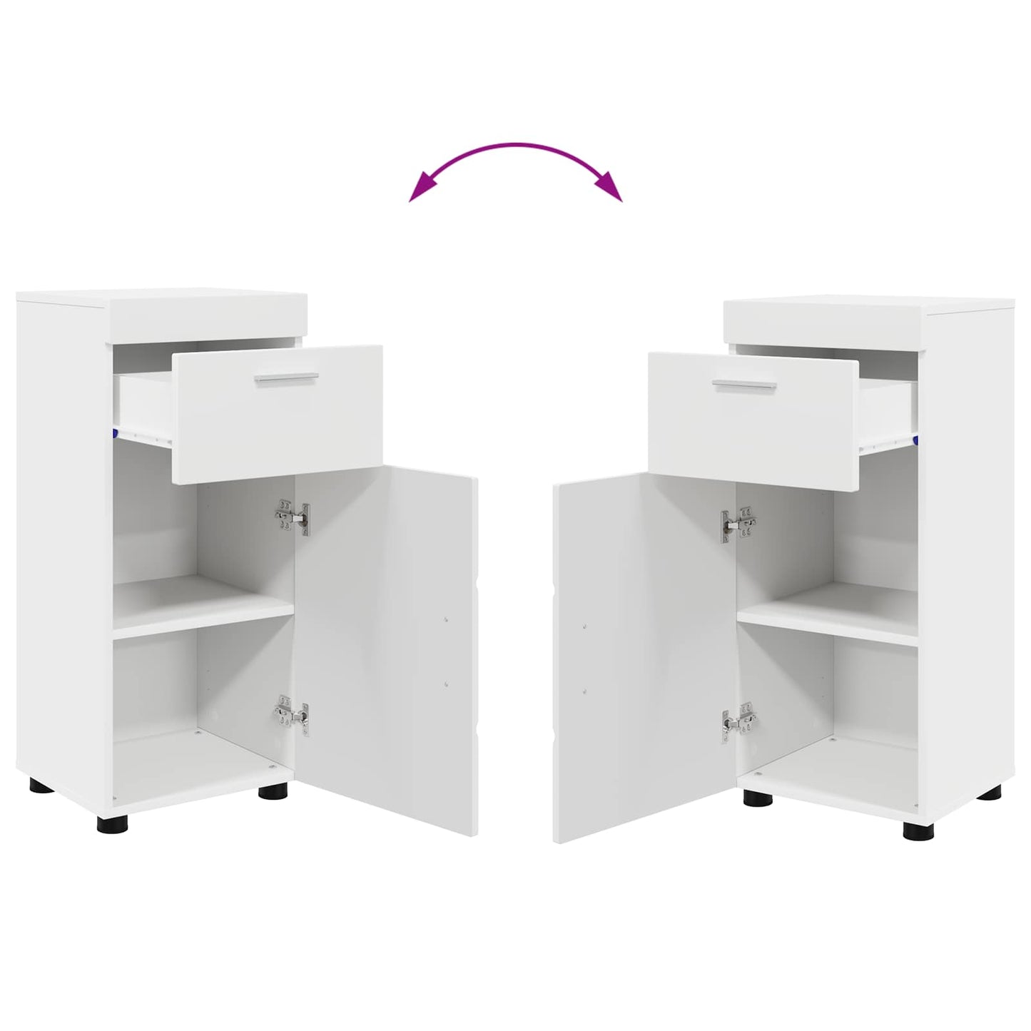 Badezimmerschrank-Set TULUM Weiß 37 x 31,5 x 82 cm