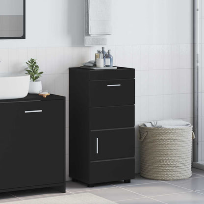 Badezimmerschrank-Set TULUM Schwarz 37 x 31,5 x 82 cm