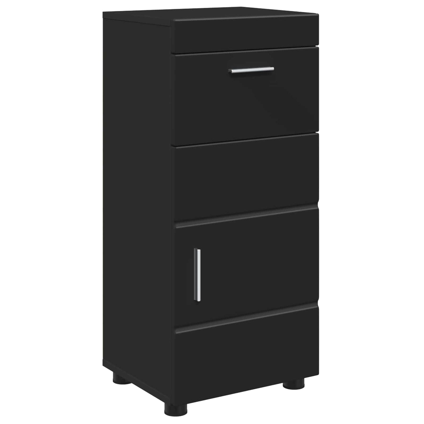 Badezimmerschrank-Set TULUM Schwarz 37 x 31,5 x 82 cm