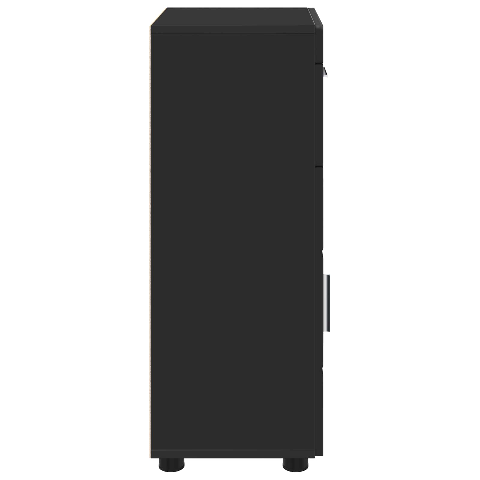 Badezimmerschrank-Set TULUM Schwarz 37 x 31,5 x 82 cm