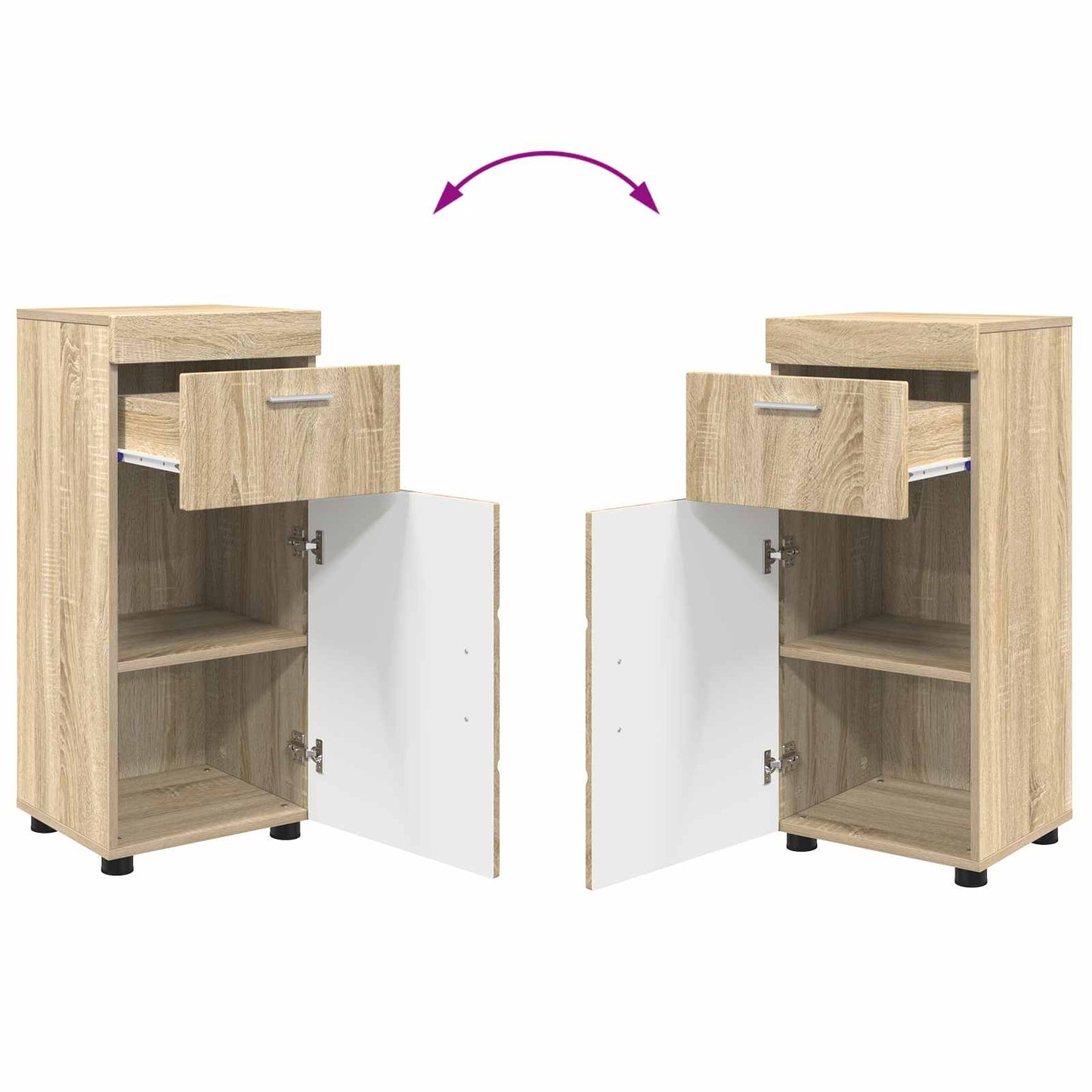 Badezimmerschrank-Set TULUM Sonoma-Eiche 37 x 31,5 x 82 cm