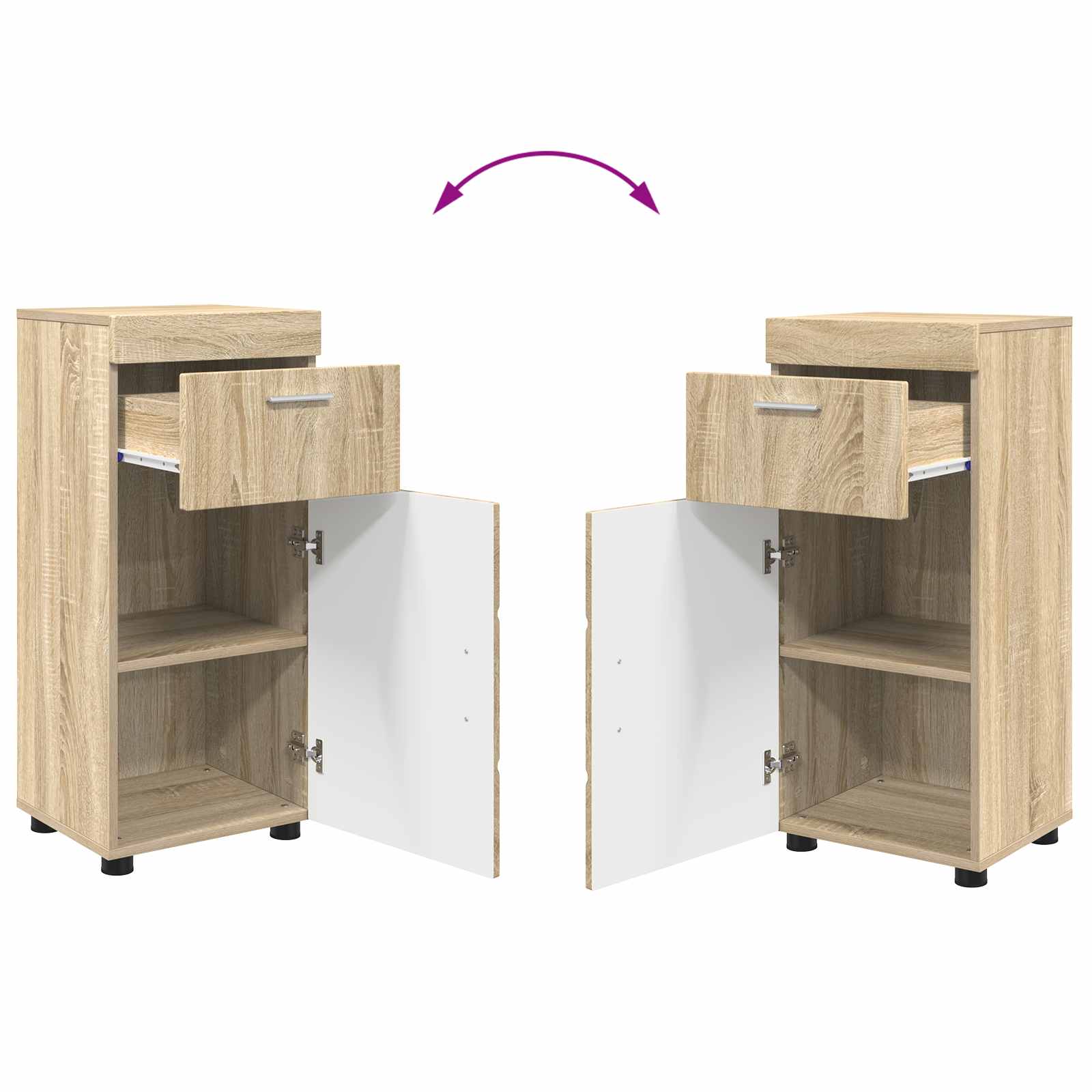 Badezimmerschrank-Set TULUM Sonoma-Eiche 37 x 31,5 x 82 cm