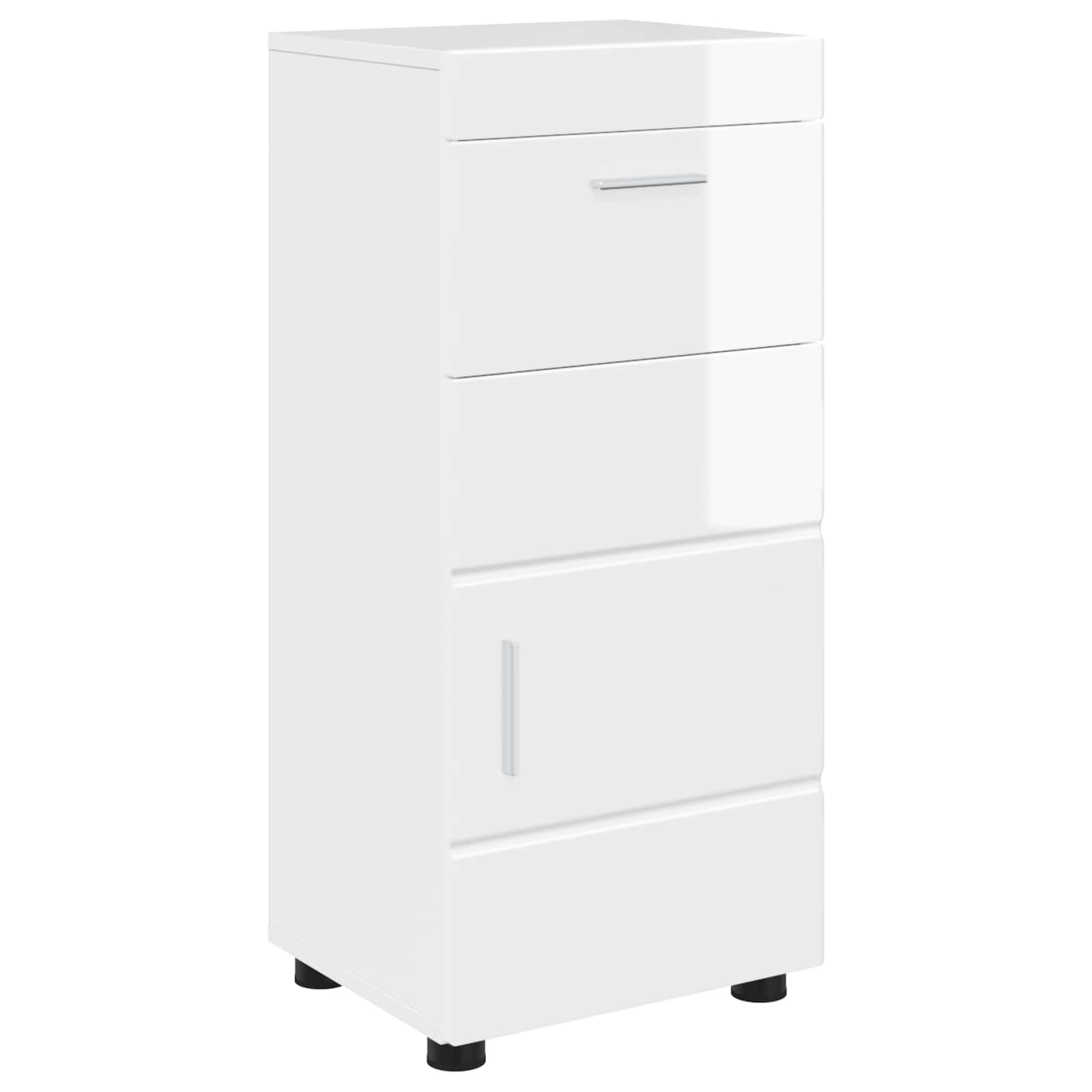 Badezimmerschrank-Set TULUM Hochglanz Weiß 37 x 31,5 x 82 cm