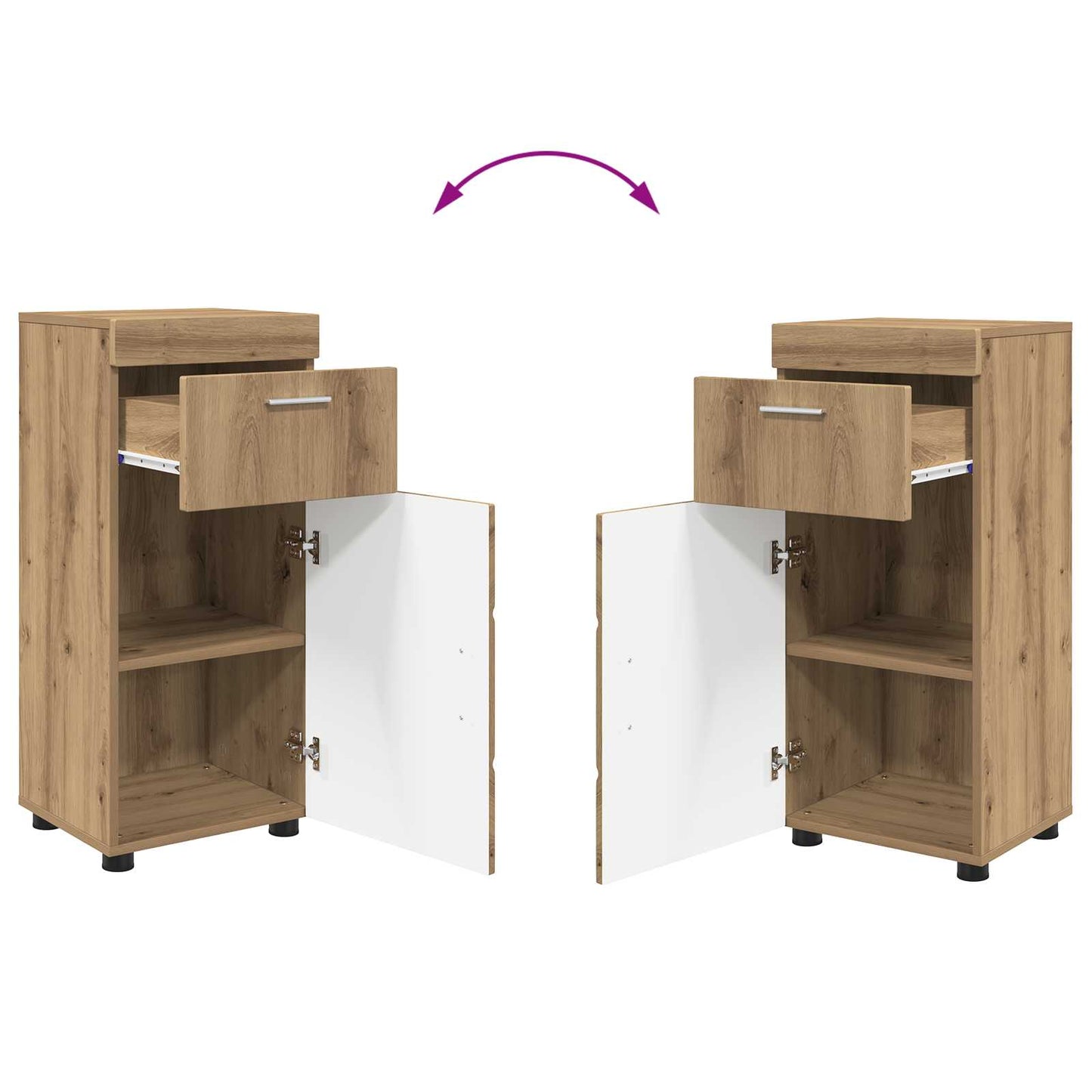 Badezimmerschrank-Set TULUM Artisan-Eiche 37 x 31,5 x 82 cm