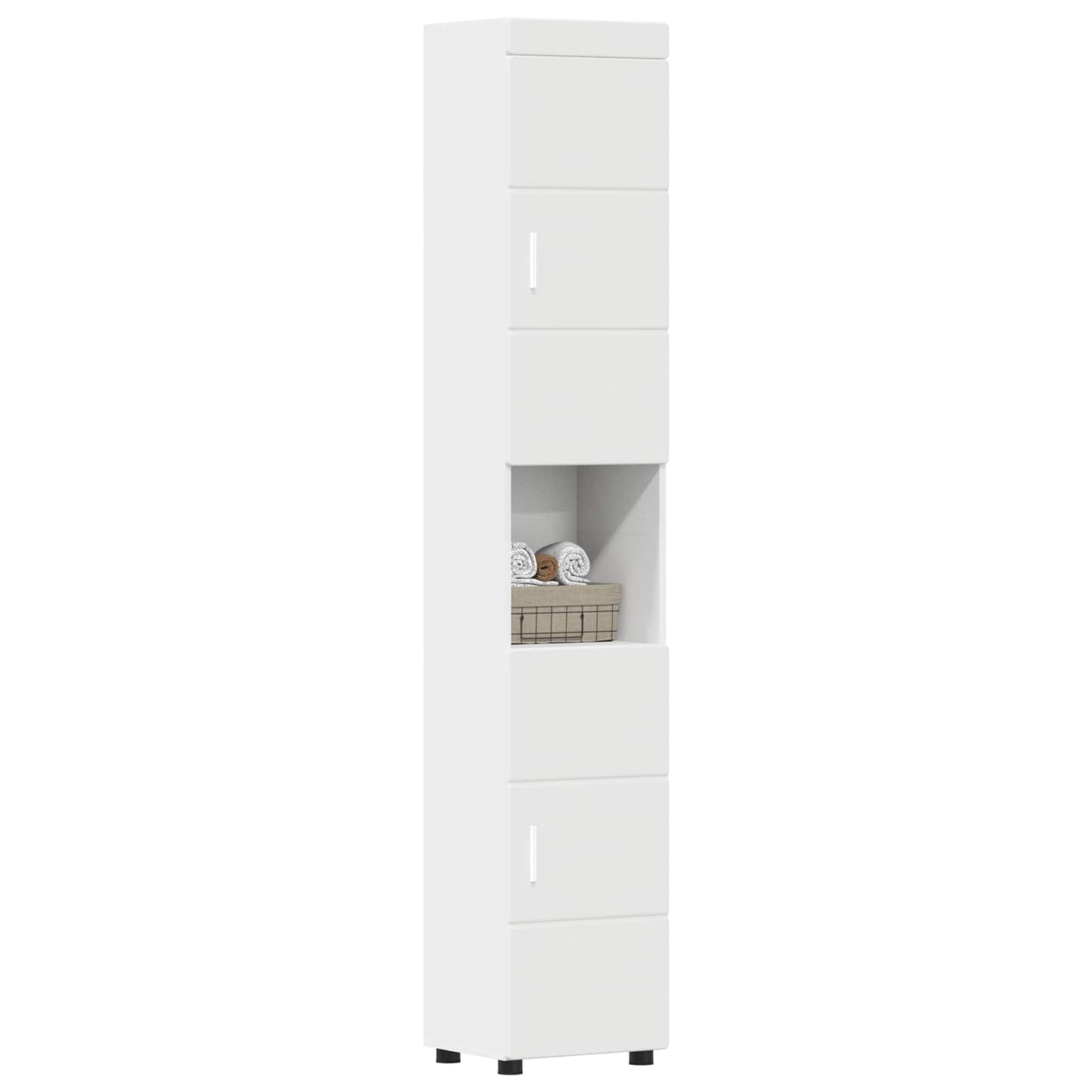 Badezimmerschrank-Set TULUM Weiß 37 x 31,5 x 203 cm