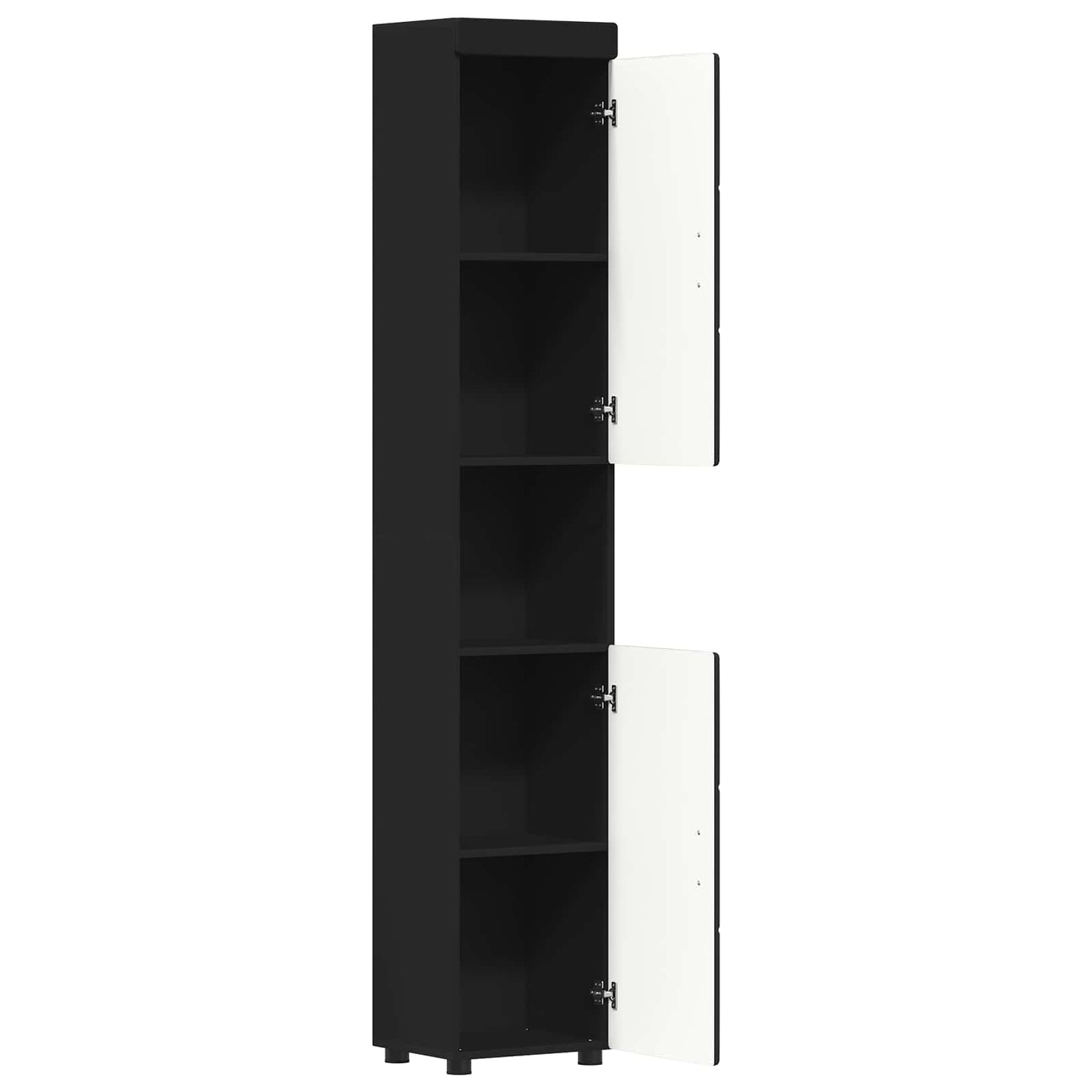 Badezimmerschrank-Set TULUM Schwarz 37 x 31,5 x 203 cm