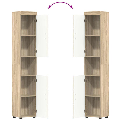 Badezimmerschrank-Set TULUM Sonoma-Eiche 37 x 31,5 x 203 cm