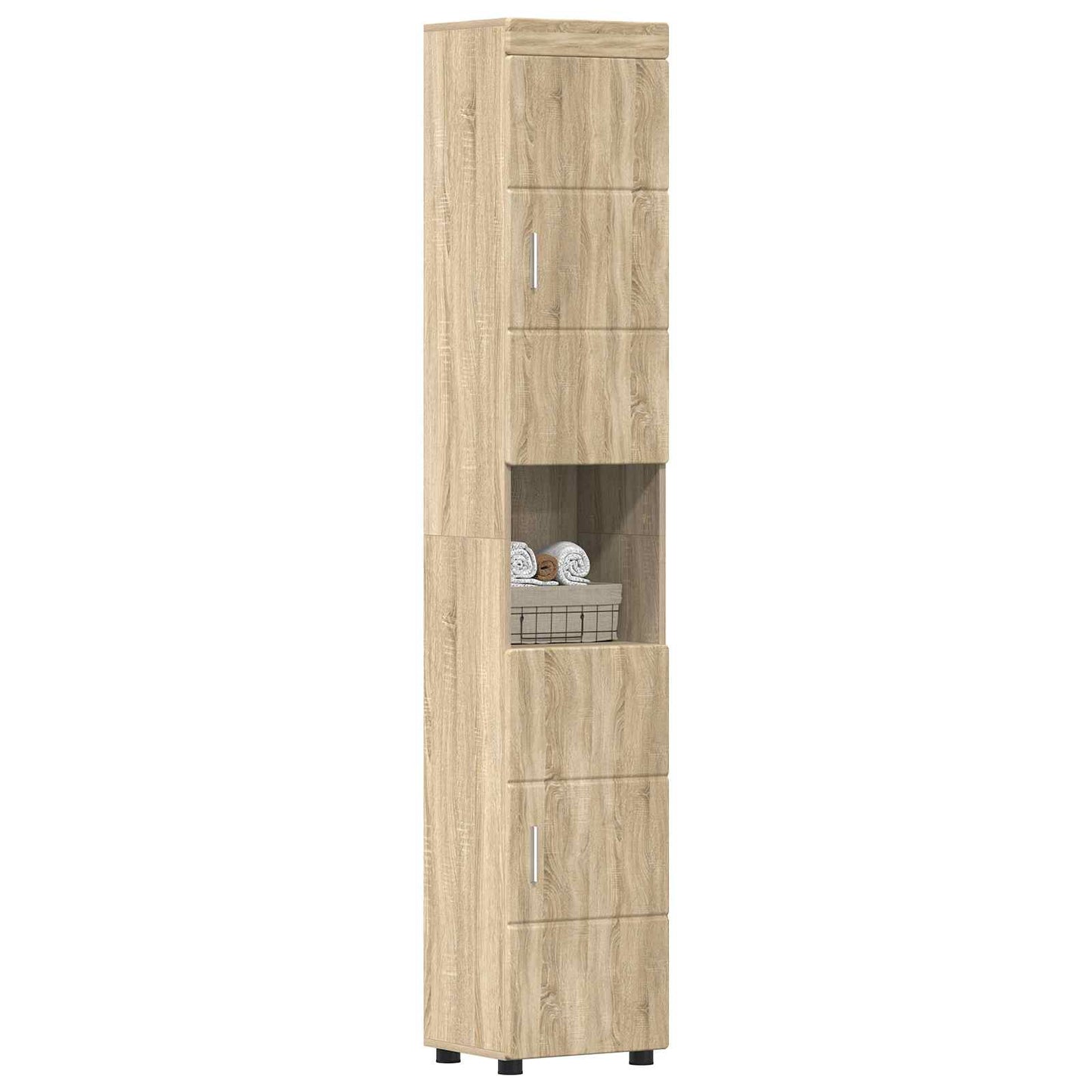 Badezimmerschrank-Set TULUM Sonoma-Eiche 37 x 31,5 x 203 cm