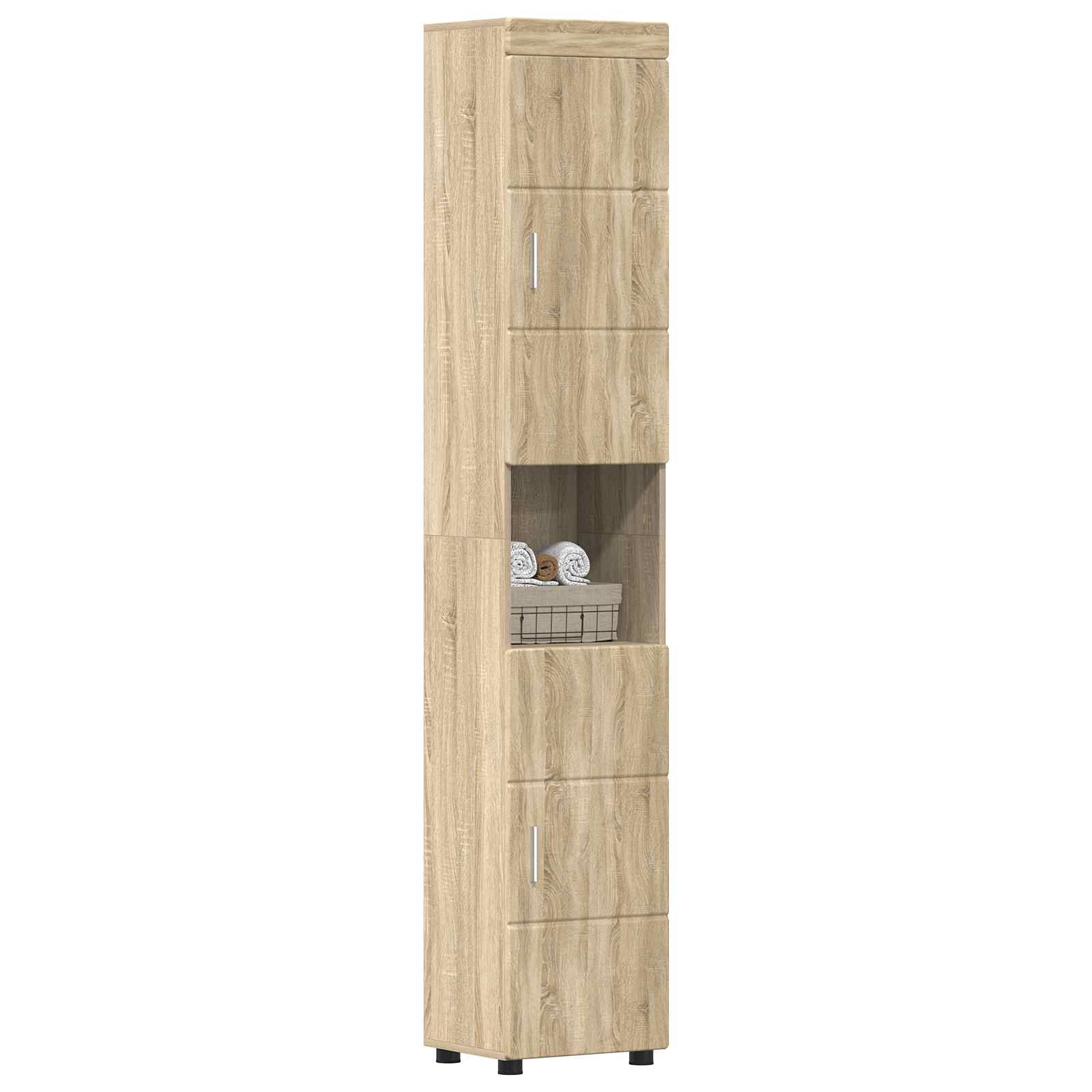 Badezimmerschrank-Set TULUM Sonoma-Eiche 37 x 31,5 x 203 cm