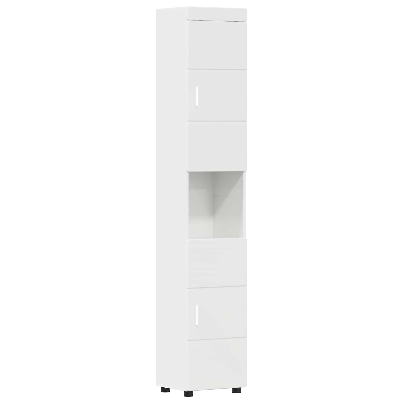 Badezimmerschrank-Set TULUM Hochglanz Weiß 37 x 31,5 x 203 cm