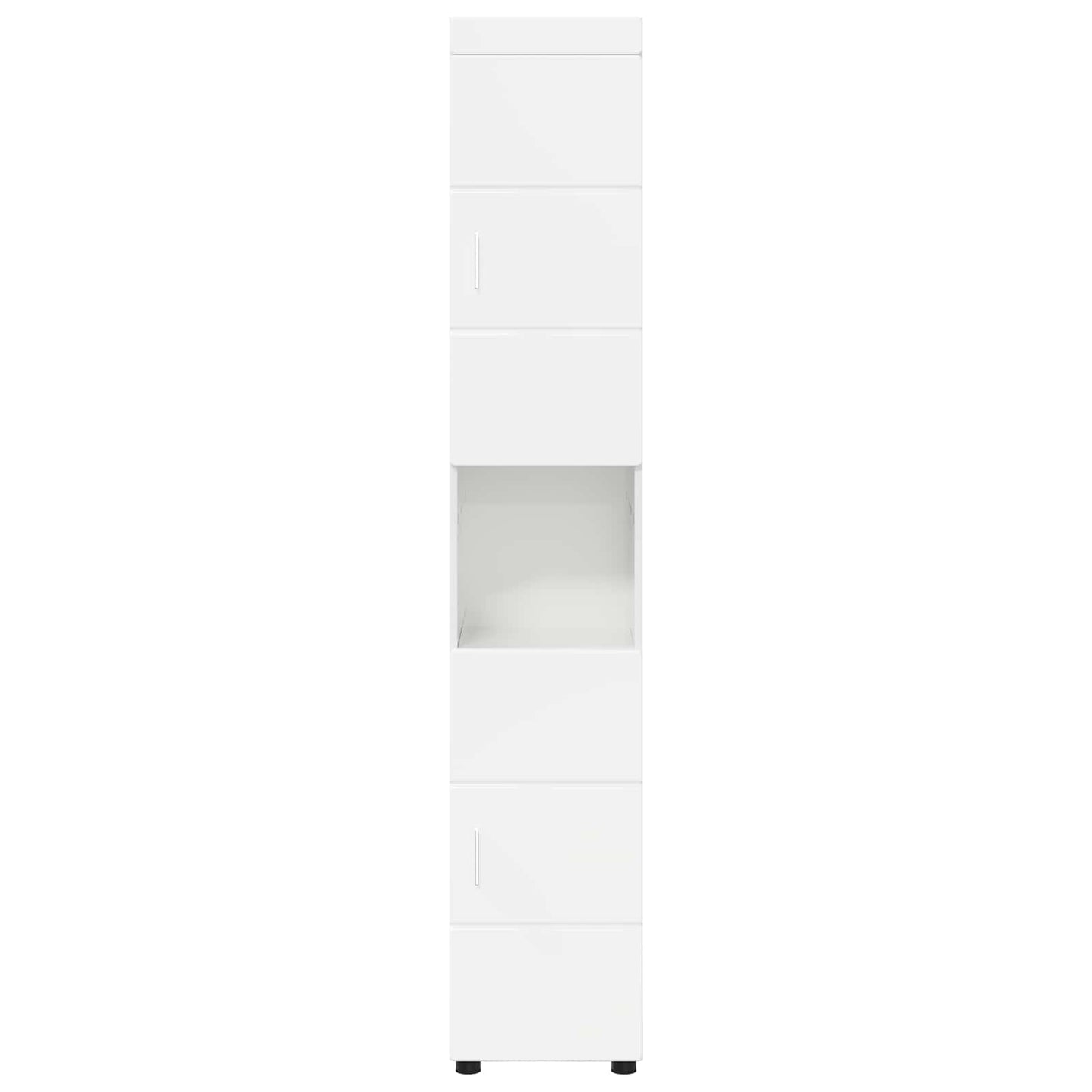 Badezimmerschrank-Set TULUM Hochglanz Weiß 37 x 31,5 x 203 cm