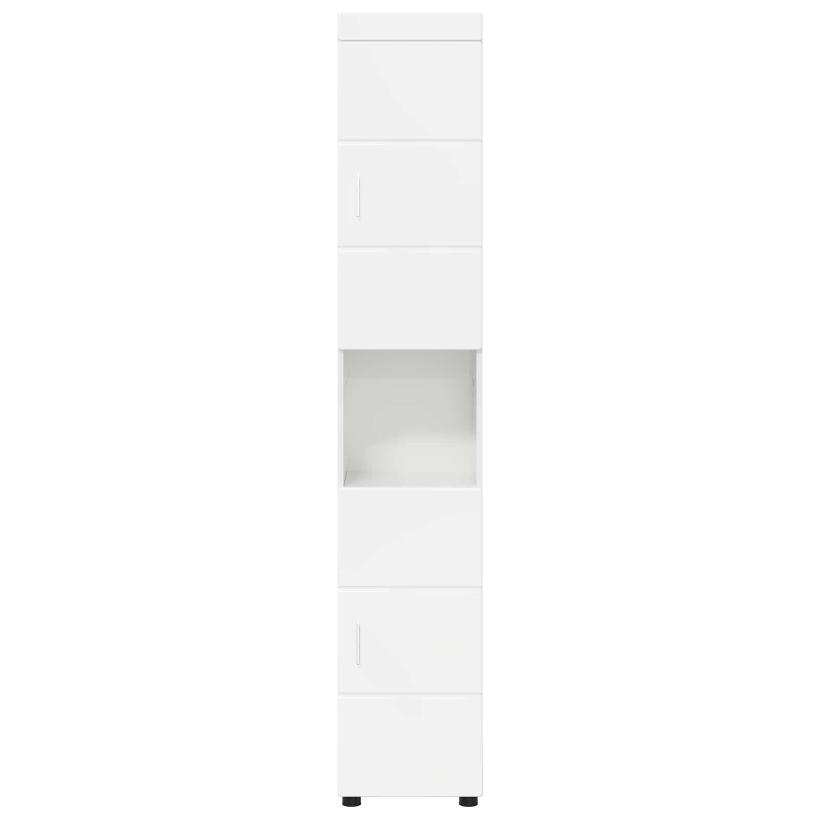 Badezimmerschrank-Set TULUM Hochglanz Weiß 37 x 31,5 x 203 cm