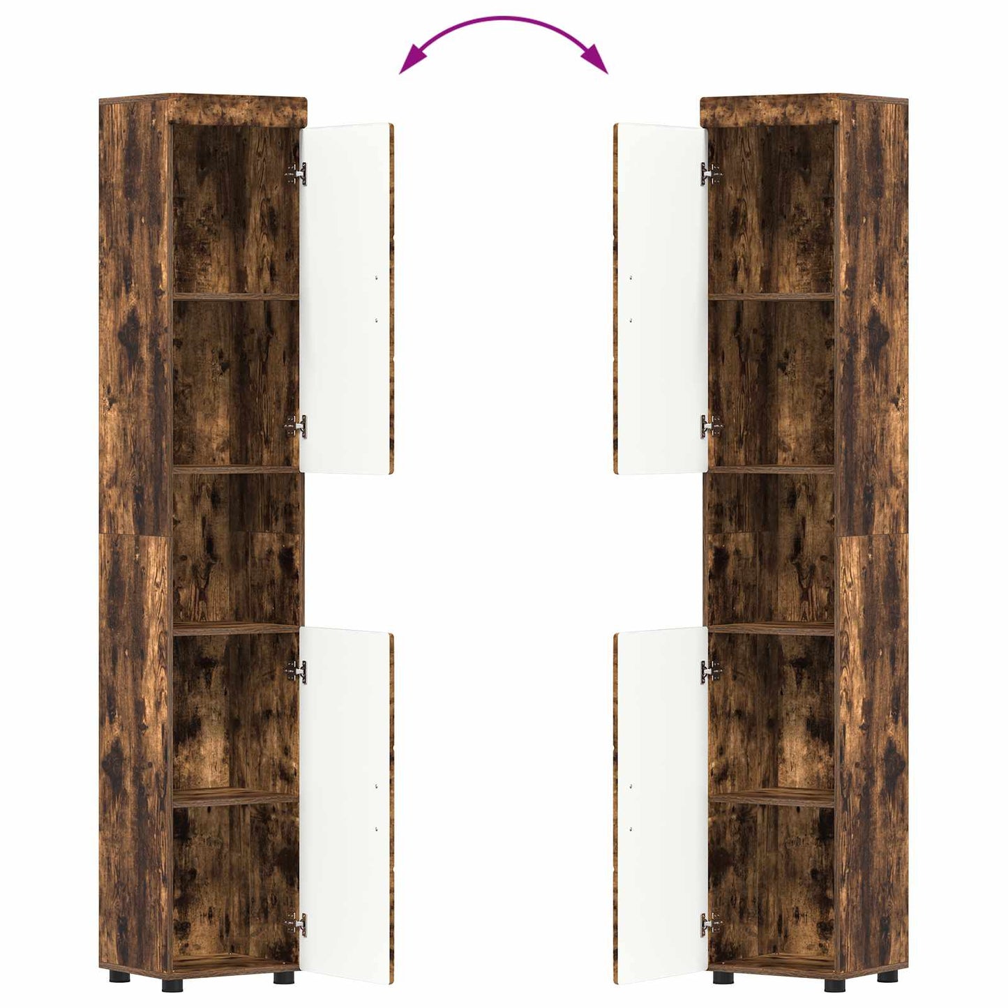 Badezimmerschrank-Set TULUM Geräucherte Eiche