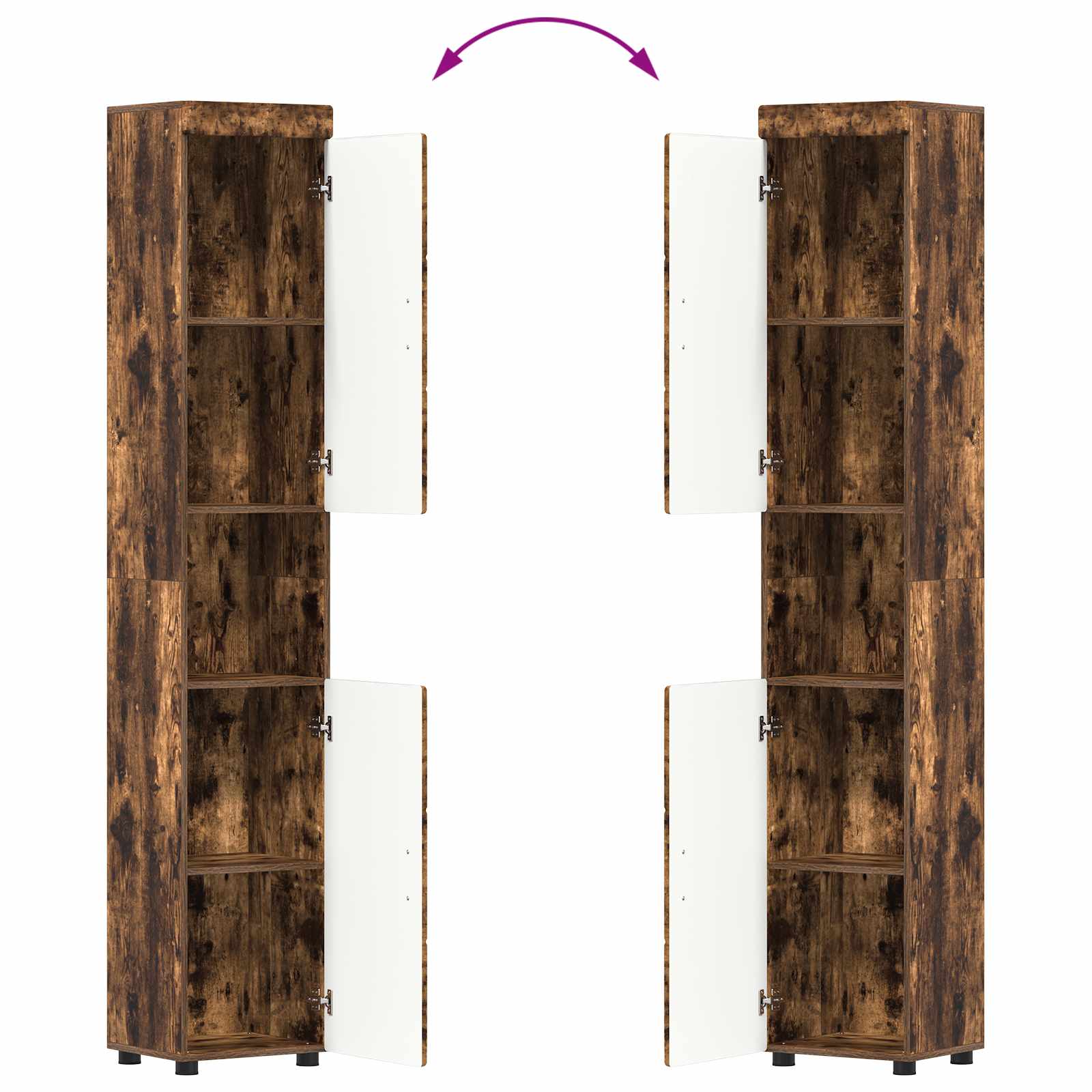Badezimmerschrank-Set TULUM Geräucherte Eiche