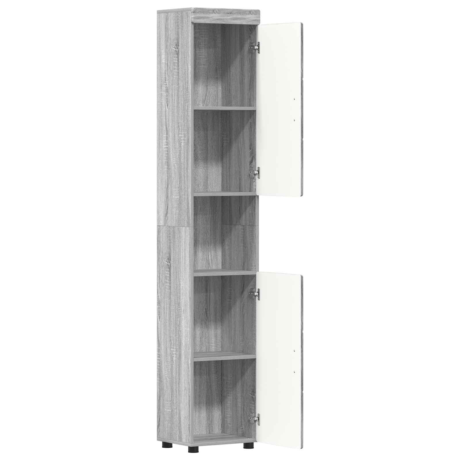 Badezimmerschrank-Set TULUM Graues Sonoma 37 x 31,5 x 203 cm