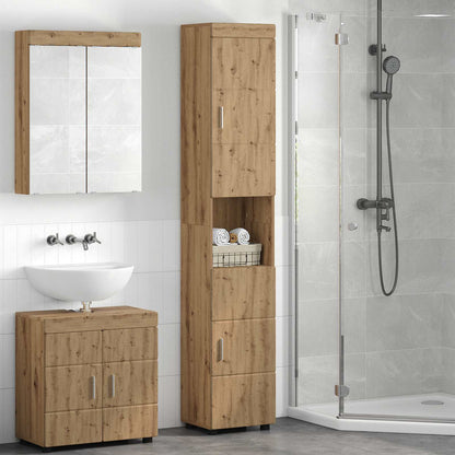 Badezimmerschrank-Set TULUM Artisan-Eiche 37 x 31,5 x 203 cm